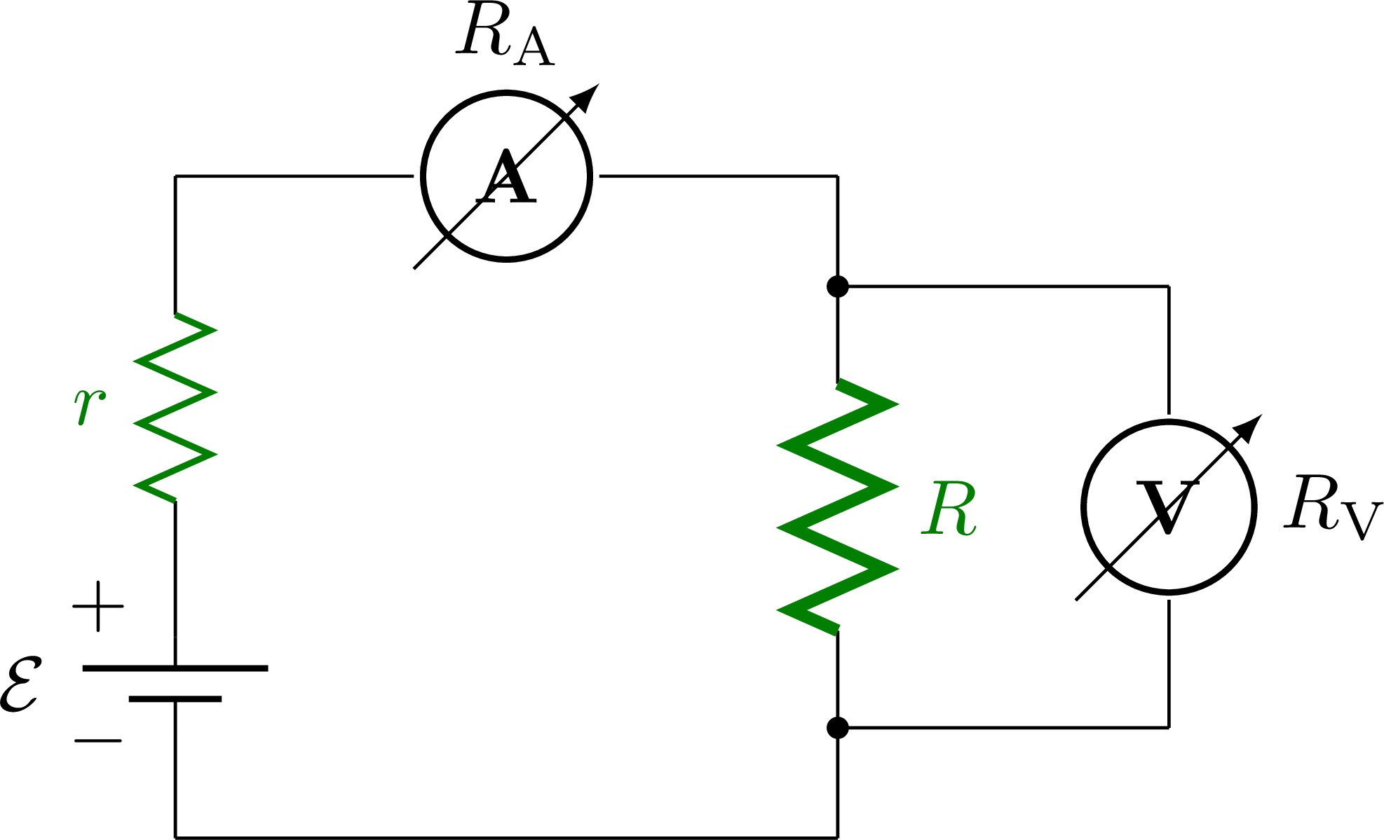Circuit with resistors & Kirchhoff’s laws