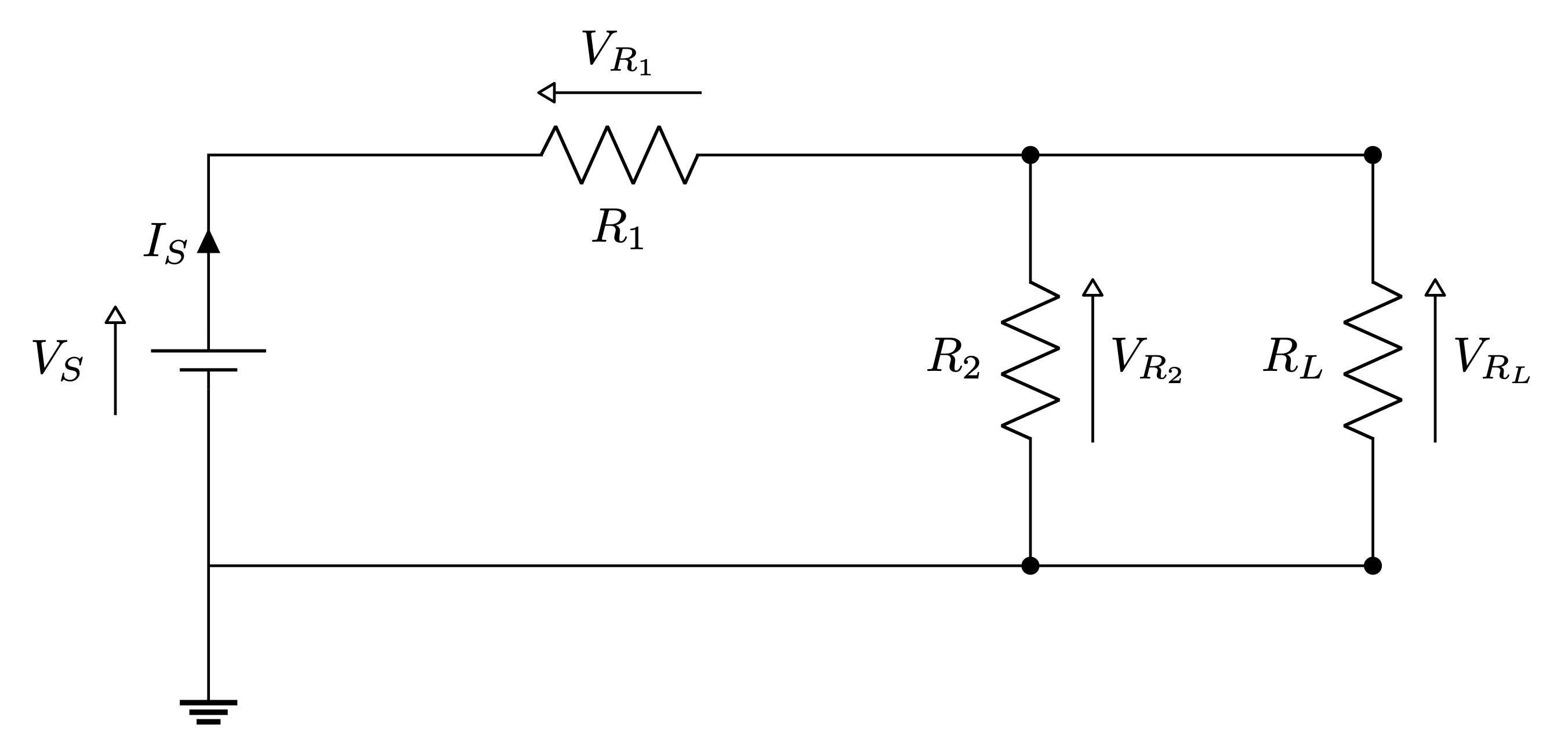 Voltage Divider with Load – TikZ.net