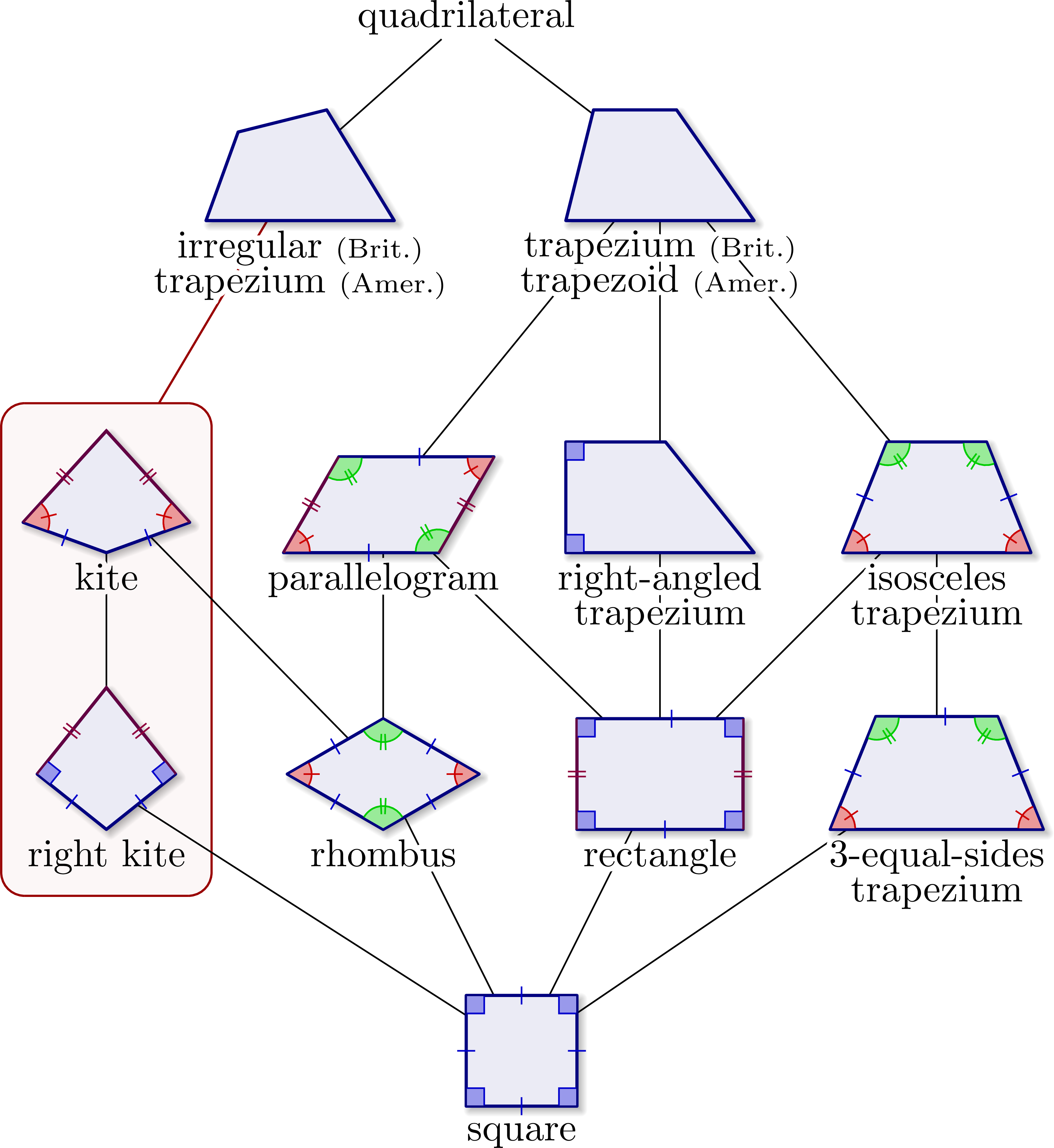 quadrilateral diagram tree