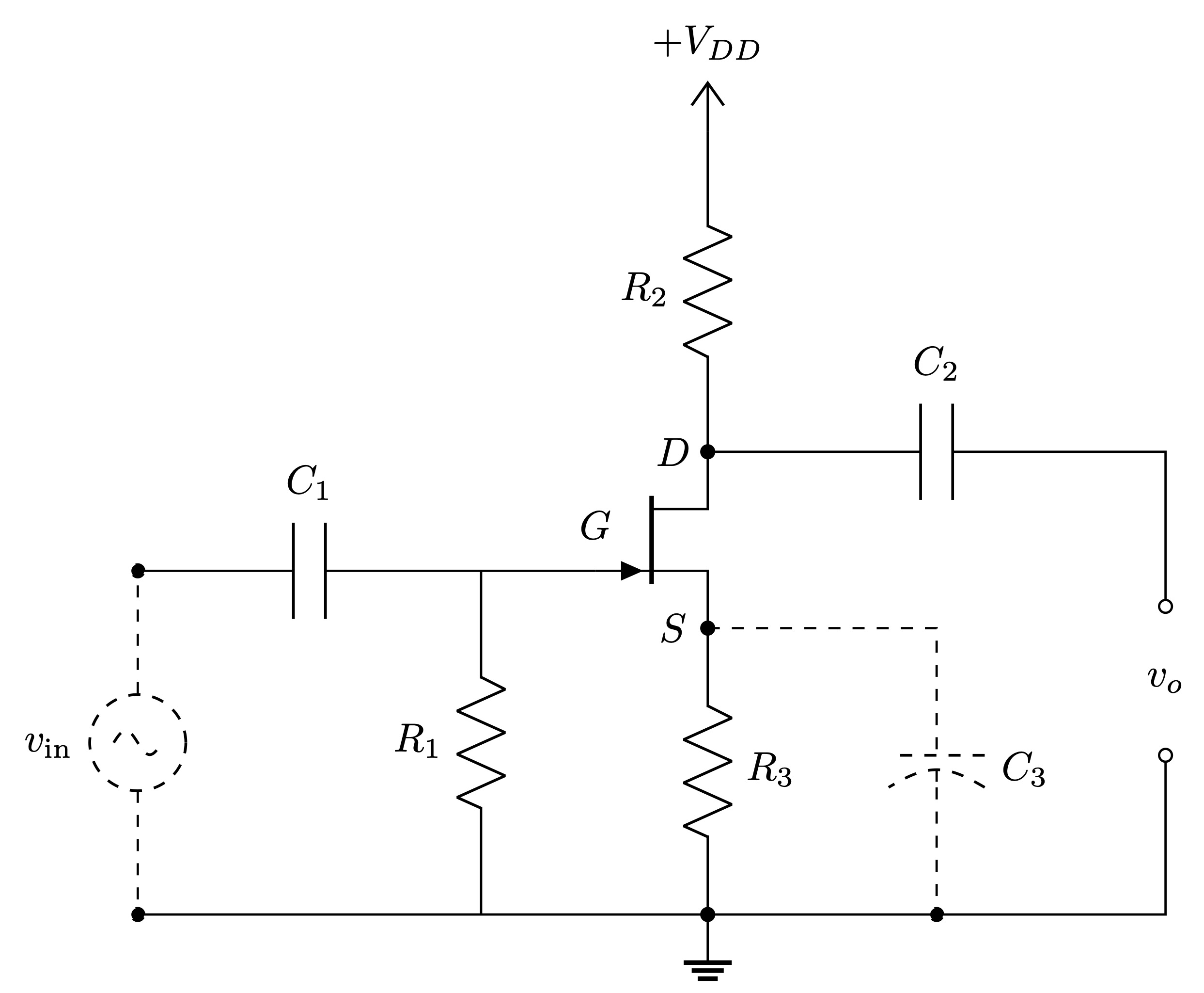 Jfet In Common Source Wiring And Ac Equivalent 7506